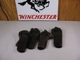7871  4 Leather colt revolver holsters. Snap closure, Like new - 1 of 8