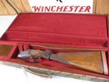 7845  Winchester 101 Pigeon Lightweight, 28 GA, 28 Inch Barrels, IC/IM, Straight grip, with Winchester green case,   Vent rib, Quail Engraved on coin - 19 of 23