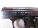 7917Browning 25 ACP Baby (aka Vest Pocket 1905 or Baby Browning) in .25 acp. (6.35mm) with original owners manual, holster, leather pouch, box of sh - 3 of 16