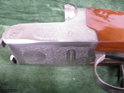 7923Winchester 23 Pigeon XTR 20 gauge, Green hard case! With keys. Has 28 inch barrels 2 3/4 & 3 inch chambers, M/F, 14 1/8 LOP, round knob, vent ri - Image 5 of 22