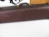 7911 Leather shotgun case. Really nice leather shotgun case. Can open case from either side. Really nice soft blue interior. Leather is still nice and - 7 of 8