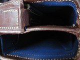 7911 Leather shotgun case. Really nice leather shotgun case. Can open case from either side. Really nice soft blue interior. Leather is still nice and - 8 of 8