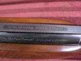 7941
Winchester 101 Super Pigeon 12 GA, 27” Barrels, 7 Winchokes (SK, IC, M, IM, 2 Full) 2 pouches and wrench, 7 Gold Images, 2 gold ducks left, gold - 15 of 21
