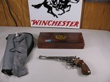 7952Colt Trooper MKIII, 357 MAG, Nickle Finish, Walnut Grips, 8” Barrel, Original Factory Box, Excellent condition, With Sock and soft case as well! - 1 of 14