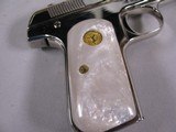 7949Colt 1903 Pocket Hammerless Pocket pistol, Manufactured in 1919, 32 ACP, Custom Nickel Refinish, Pearlite Grips. One Magazine, Gun sock and soft - 6 of 10
