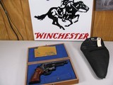 7943Smith and Wesson25-5, 45 Long Colt, Goncalo Alves Grips, Blue Finish 4” Barrell, Wood Presentation Case with Tools, Blemish on Side Plate See - 1 of 15