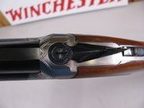 7955
Winchester 101 Lightweight. 20 GA, 27” Barrels, Screw in Winchokes, IC/M/F/SK, with pouch, Vent Rib, Pistol Grip, Coin Receiver, Winchester Butt - 7 of 14