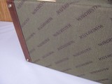 7962
Winchester Green Shotgun hard Trunk case, Will fit a 28” barrel, New old Stock, Has red interior, comes with the keys - 7 of 12
