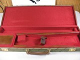 7962
Winchester Green Shotgun hard Trunk case, Will fit a 28” barrel, New old Stock, Has red interior, comes with the keys - 9 of 12