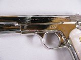 7951  Colt 1903 Pocket Hammerless Pocket Pistol, MFG 1904, 32 ACP, Custom Nickle Re-Finish, Pearlite Grips, with sock and soft case. - 4 of 9