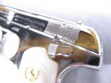 7951  Colt 1903 Pocket Hammerless Pocket Pistol, MFG 1904, 32 ACP, Custom Nickle Re-Finish, Pearlite Grips, with sock and soft case. - 6 of 9