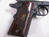 7998
Browning 1911 Black Label- Medallion Pro Compact, 380 ACP, Rosewood Grips, 2 Factory 8 round mags, 3.63 barrel, Comes with a box of ammo, Like n - 4 of 11
