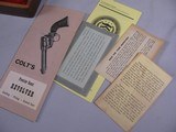 8016
Colt Frontier Scout 22LR, MFG 1967, 4.75 Barrel, Includes original Colt Red Velvet case and papers. Faux Pearl grips includes original colt waln - 9 of 14
