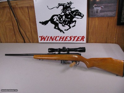 8037
Marlin Model 25 22WMR, 22 MAG, Tasco 4X32 Scope with rings, NO front site, Magazine, Swing Swivels studs, 75% condition, comes with a soft case