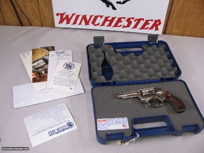 8044
Smith and Wesson Model 36-10 .38 special
+P, J frame, Factory engraved confederate flag, may be a 1 of 1,
3” rib barrel, MFG 2006, Polished Ni