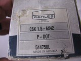 8057--Kahles csx 1.5-6x42P-DOT, 30mm tube, Only the P dot reticle is available right now, Very generous eye box, AMV multi-layer lens coating prov - 6 of 6