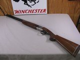 8072
Winchester 101 Lightweight 20 Ga, 27 inch Barrels, screw in chokes, IC/IC, square Knob, Pachmeyer pad, LOP 14, Vent rib, Silver receiver,95%