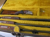 8069 Winchester 101 Pigeon Skeet set in 20 Ga, 28 GA and 410 GA. All Barrels are choked SK/SK and are 28” Barrels. Pistol grip with a Winchester pad a - 2 of 24