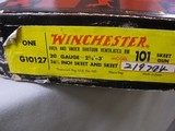 8091
Winchester 101 Field, 26 “ Barrels, 20 GA, 2 3/4 and 3”, SK/SK, 14 1/4 LOP, Correct Winchester Box with all paperwork, 2 Brass Beads an early go - 15 of 16