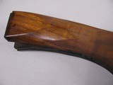 8114
Winchester Model 21 12 Gauge stock measurement of wood is 13 1/2” with the pad it measures 15 1/2”- has been cut it appears. Beautiful wood, cle - 5 of 12
