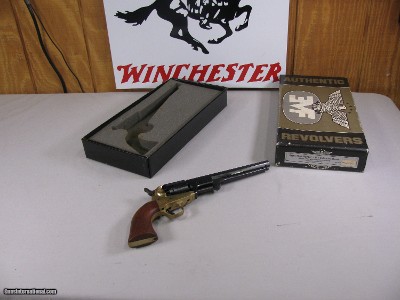 8129
Armi “ San Marco” 1851 Colt Navy Brass--.36 Cal (.380 Round Ball) percussion Black Powder. New in box