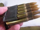 8132
30-06 Ammunition 80 rounds, Loaded in Garand clips. With Army belt. - 10 of 10