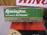 8763
357 H+H Ammo Mag 300 Grain- Federal Premium and Remington safari grade- 108 full rounds total 12 spent casings. - 3 of 7