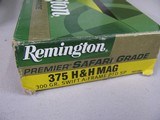 8763
357 H+H Ammo Mag 300 Grain- Federal Premium and Remington safari grade- 108 full rounds total 12 spent casings. - 5 of 7