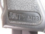 8826As New, Heckler & Koch, H&K, P7 M13, Boxed with paperwork and Accessories, 3 magazines, holster, mag pouch.Description: Outstanding H&K P7 M13 - 3 of 21