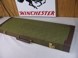 8830Winchester Green Hard trunk style shotgun case. NOS, Green Interior, Has Blocks and Keys, Will take up to 29” Barrels - 1 of 13
