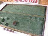 8830Winchester Green Hard trunk style shotgun case. NOS, Green Interior, Has Blocks and Keys, Will take up to 29” Barrels - 9 of 13