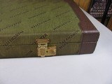 8830Winchester Green Hard trunk style shotgun case. NOS, Green Interior, Has Blocks and Keys, Will take up to 29” Barrels - 3 of 13