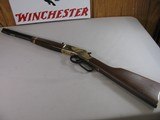 8843 Henry modern rifle 357 Mag+ 38 special, 20” octagon barrel, bore is bright and shiny in excellent condition, lever action, gold plated receiver, - 1 of 13