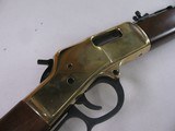 8843 Henry modern rifle 357 Mag+ 38 special, 20” octagon barrel, bore is bright and shiny in excellent condition, lever action, gold plated receiver, - 11 of 13