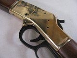 8843 Henry modern rifle 357 Mag+ 38 special, 20” octagon barrel, bore is bright and shiny in excellent condition, lever action, gold plated receiver, - 5 of 13