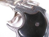 8863DerringerDM 101, 22 Mag. Made by High Standard, 3.5” Barrel, 5” overall length, Excellent bores, Nickel Finish barrel, black handle and grips, - 5 of 9