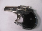 8863DerringerDM 101, 22 Mag. Made by High Standard, 3.5” Barrel, 5” overall length, Excellent bores, Nickel Finish barrel, black handle and grips, - 2 of 9