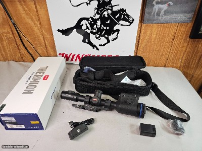 8876
Pulsar’s Thermion 2 LRF XP50 PRO is a potent thermal imaging riflescope that combines a classic, sleek design with a built-in laser rangefinder.