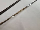 8939- Sword Cane- This antique can sword has AA polish Toledo Spanish metal, 1900 is marked on it as well. Had a crooked handle and a bamboo sheath fo - 16 of 17