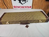 8961 Winchester Green 101 Shotgun trunk style hard case. This case is in beautiful condition. Like new. Has the National Wild Turkey Federation leathe - 1 of 10