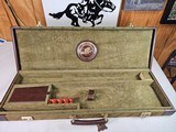 8961 Winchester Green 101 Shotgun trunk style hard case. This case is in beautiful condition. Like new. Has the National Wild Turkey Federation leathe - 6 of 10