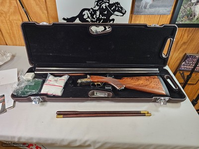 8963
Connecticut Shotgun Company RBL (Round Body Launch) Reserve, 16 gauge, 29” Barrels, IC/MOD, Double Trigger,
Beautiful case color receiver, Ama