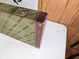 8965—Winchester Green with red interior trunk style shot gun case. Will fit a 101 or model 23. Was for a Model 23 classic 20 GA. Come with the origina - 8 of 18