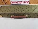 8965—Winchester Green with red interior trunk style shot gun case. Will fit a 101 or model 23. Was for a Model 23 classic 20 GA. Come with the origina - 4 of 18