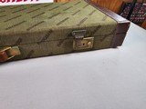 8965—Winchester Green with red interior trunk style shot gun case. Will fit a 101 or model 23. Was for a Model 23 classic 20 GA. Come with the origina - 5 of 18