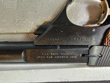 8984
High Standard Trophy Military auto target pistol, .22 LR, 5 1/2 barrel, 10 shot, NIB with paperwork.
more pictures at dawsonsdoubles.com - 2 of 14