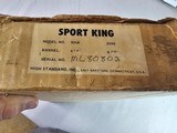 8983 High Standard Sport King, 22 LR, 4 1/2 barrel, NIB, wood grips, More pictures at dawsonsdoubles.com - 12 of 12