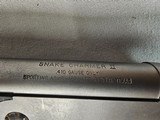 9006
Sporting Arms Snake Charmer II, 410 Gauge, Thumb Hole Stock, 18” Barrel,
Stainless, Black composite, Made in Texas, locks up tight. More pictur - 7 of 16