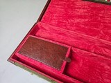 9022 Winchester Green hard trunk luggage style shotgun case, red interior! Has the original keys, beautiful like new! Will hold up to a 30” Barrel, M - 13 of 15