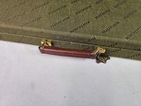 9022 Winchester Green hard trunk luggage style shotgun case, red interior! Has the original keys, beautiful like new! Will hold up to a 30” Barrel, M - 5 of 15